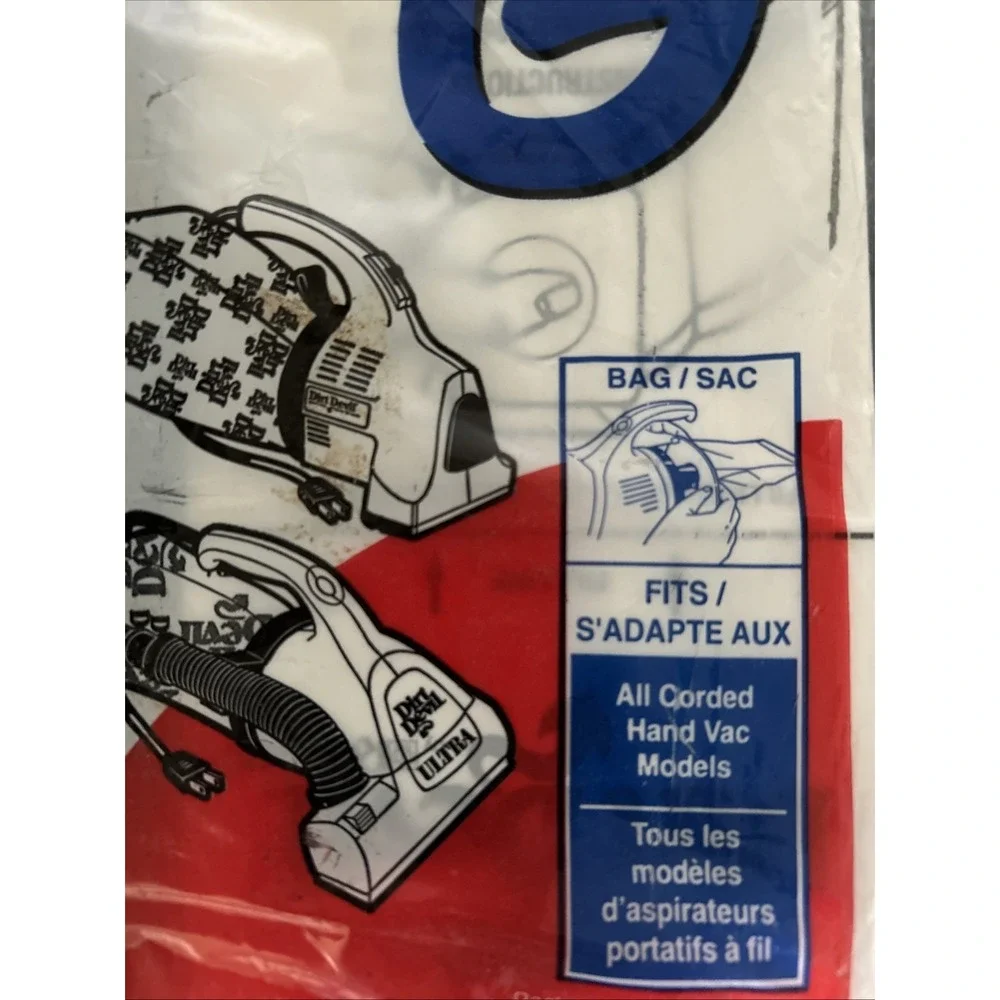 New Genuine Dirt Devil Type G Vacuum Bags 3 Pack Fits All Corded Hand Vac Models